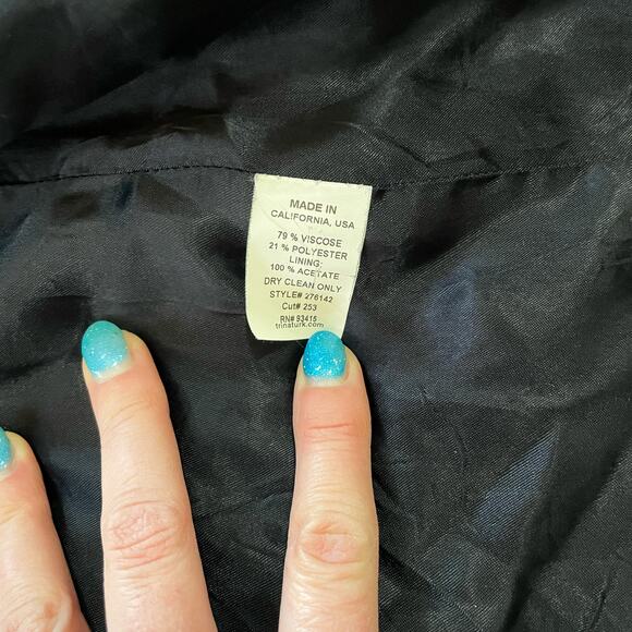 Trina Turk Zebra Cacoon Jacket size 6 - Picture 5 of 7